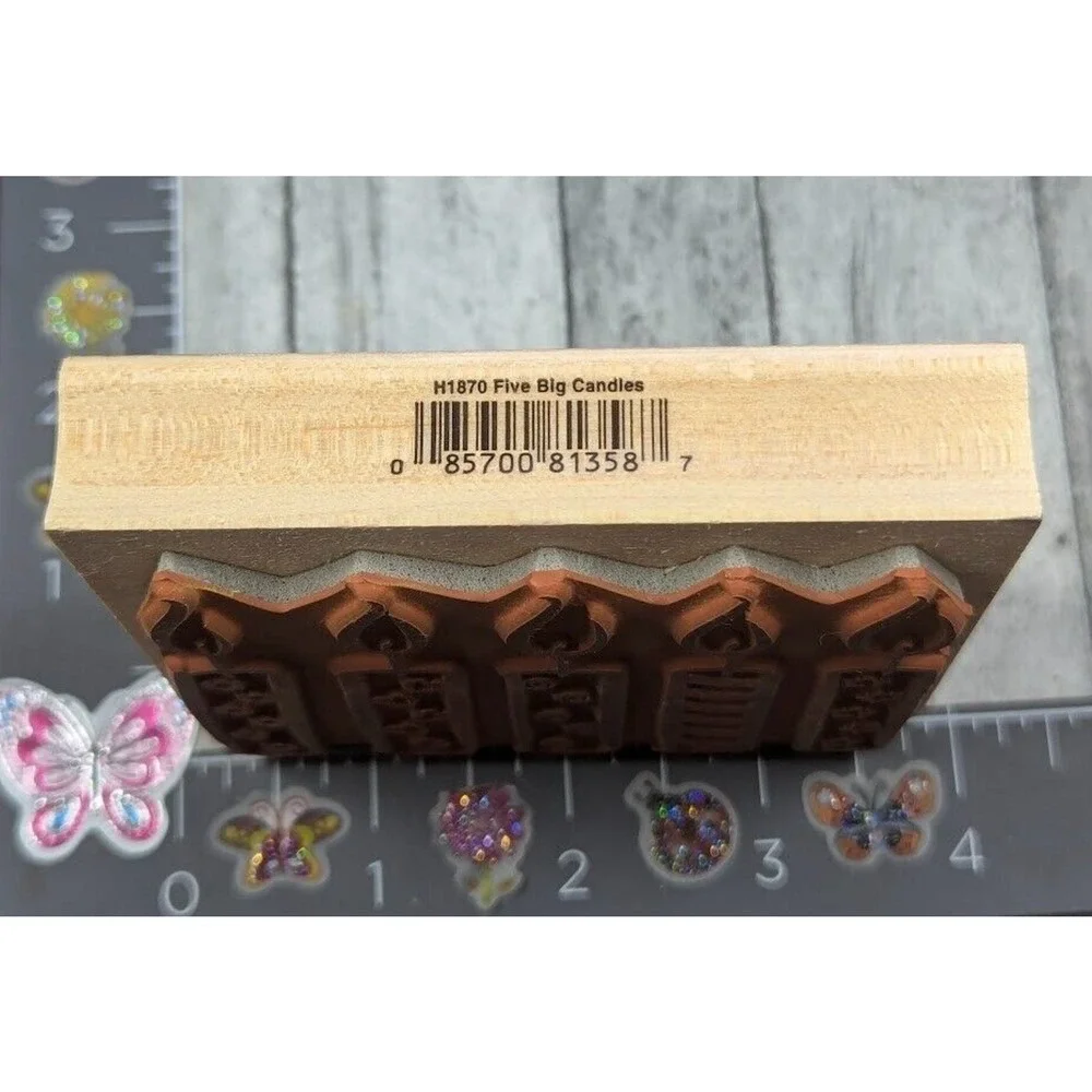 Hero Arts Big Candles H1870 2000 Rubber Stamp Wood #B79
